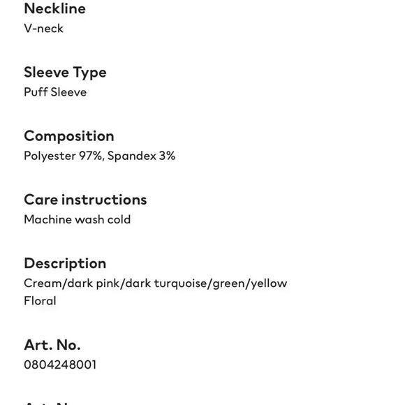 NWT H&M Floral Shimery Dress - Picture 3 of 3